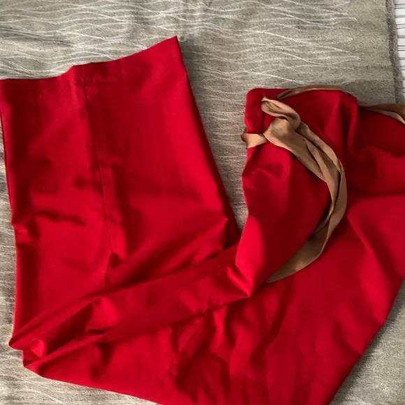14 Sz Isabella Red wide leg trousers - Picture 8 of 9